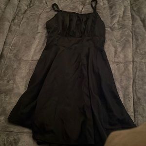 SHEIN black dress with zipper and adjustable straps Womens Petite Xs